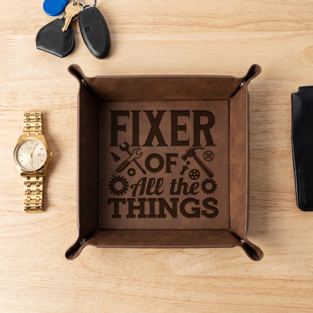 Vegan Leather Snap Up Tray - Fixer of All the Things