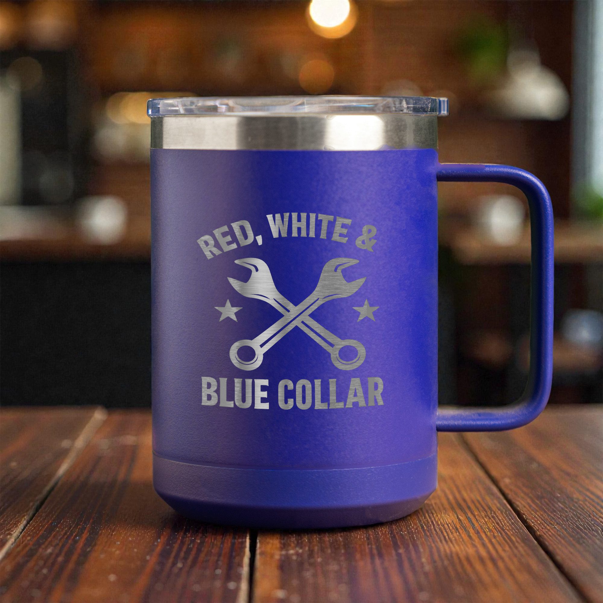 Red, White & Blue Collar - 15oz Stainless Steel Mug
