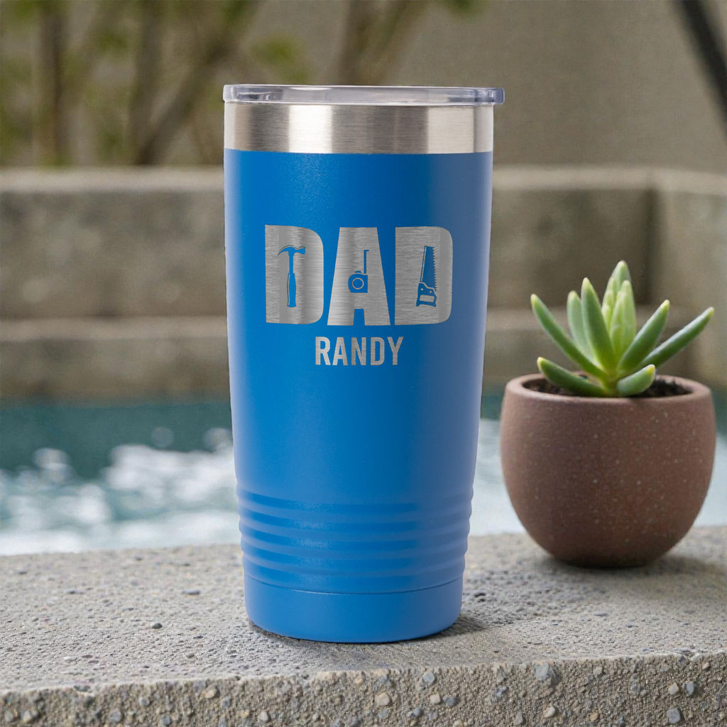 Custom Engraved Tools Tumbler for Dad