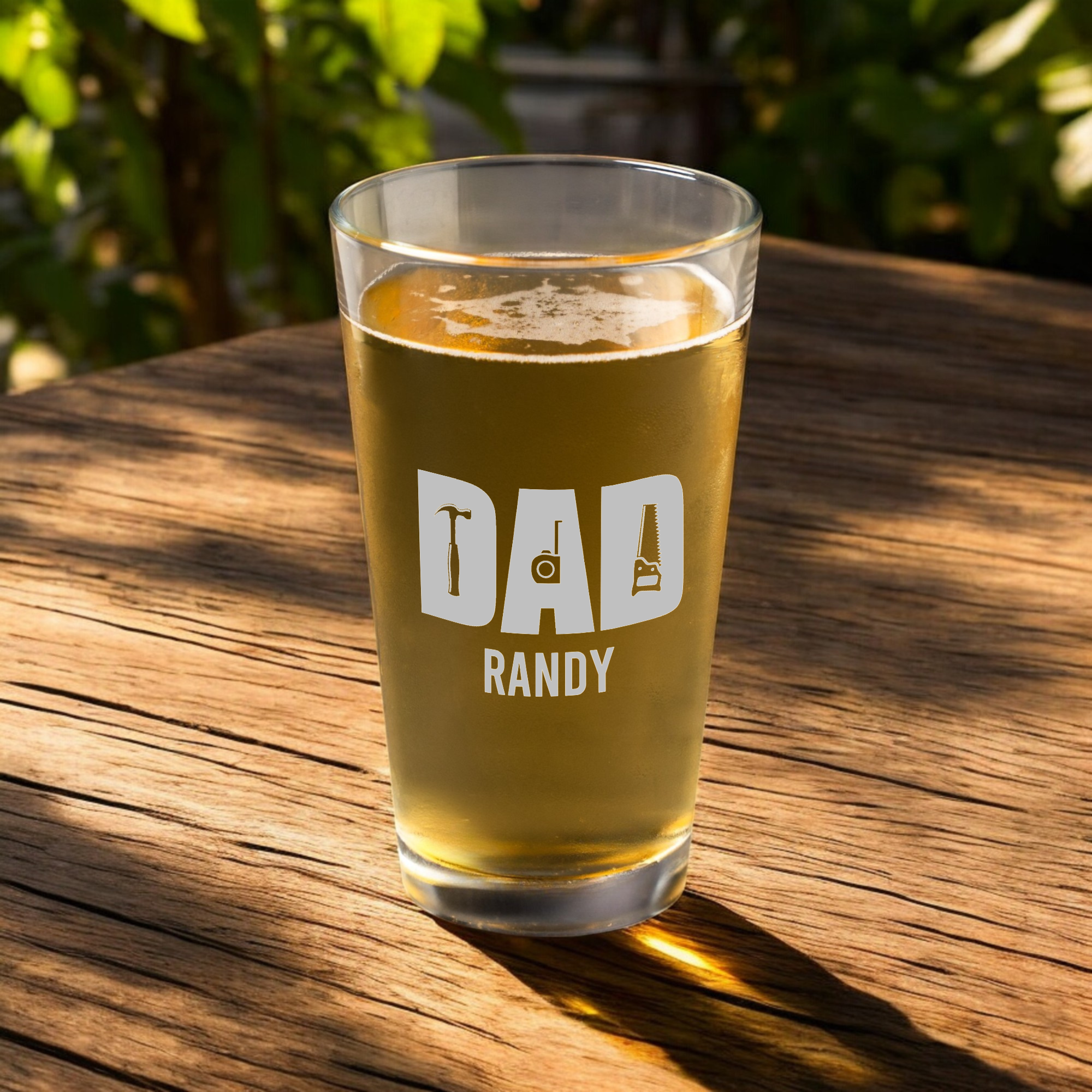 Personalized 'Dad' Handyman 16oz Pint Glass