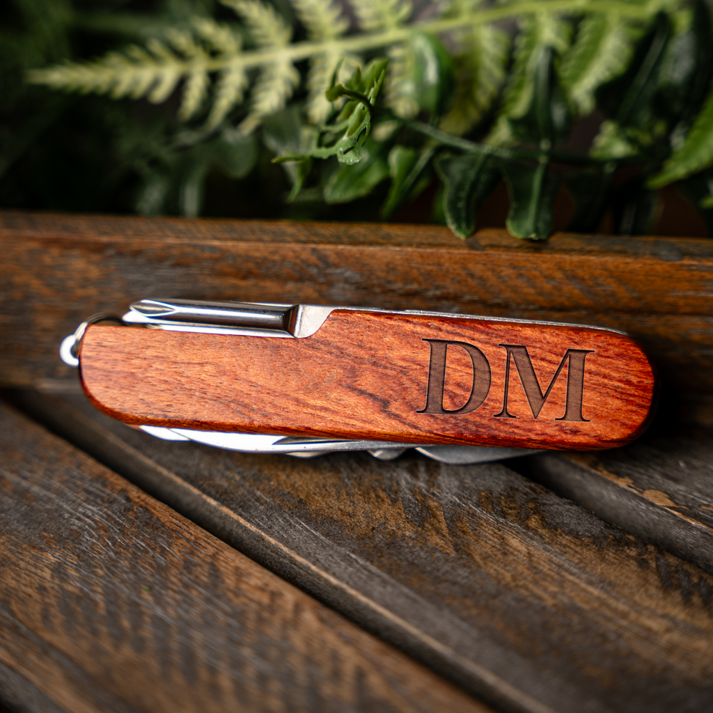 Personalized Initials Multi Tool Pocket Knife, Stainless Steel, Perfect for Camping, Hiking, Father's Day Gifts, Engraved Multi Tool
