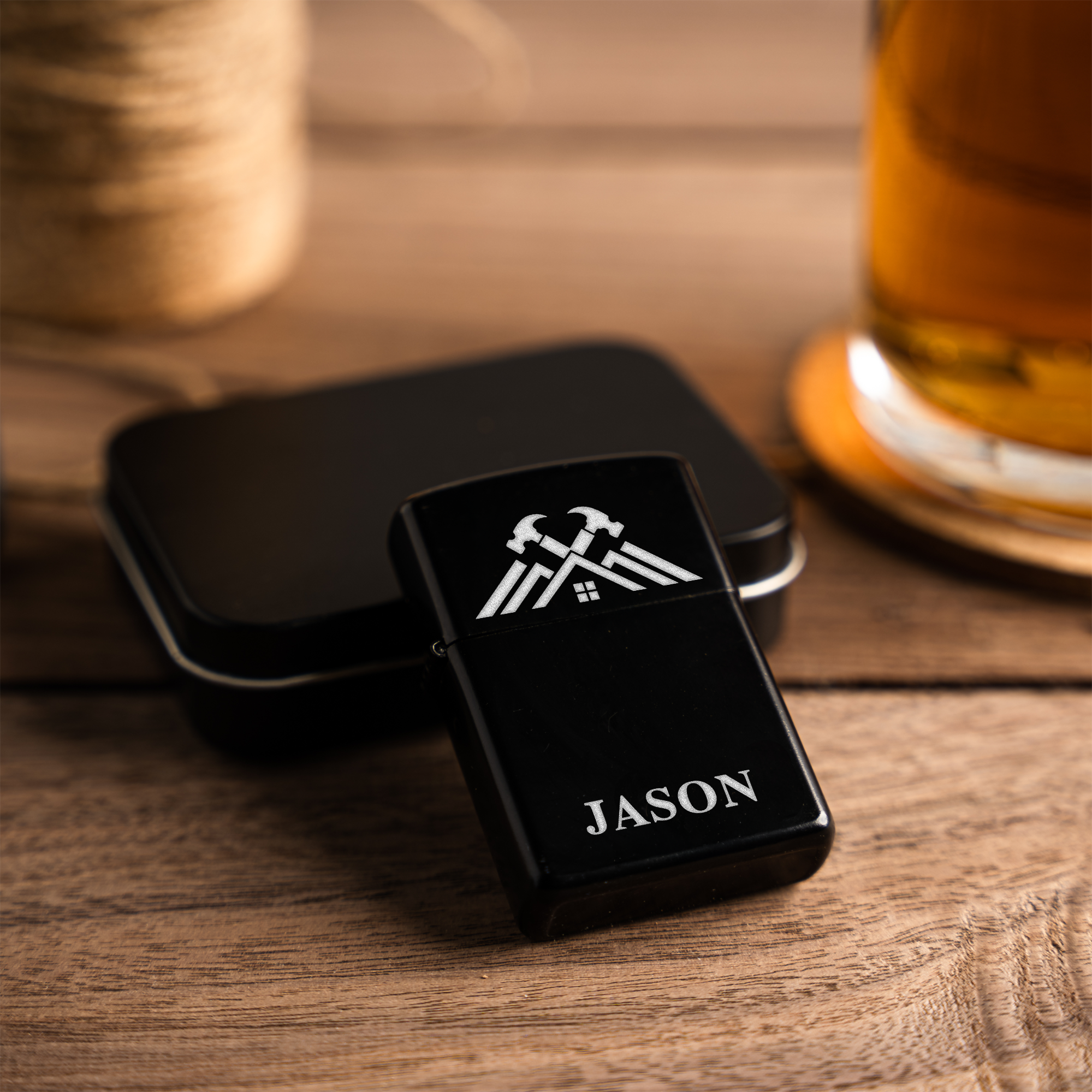 Engraved Custom Lighter for Men, Personalized Name Gift, Ideal for Fathers Day, Construction Gift Engraved Lighter for Men
