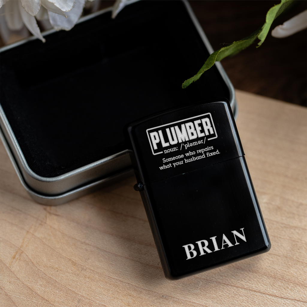 Personalized Engraved Plumber Lighter, Personalized Gift for Him, Custom Name Lighter, Plumber Gift Lighter for Men