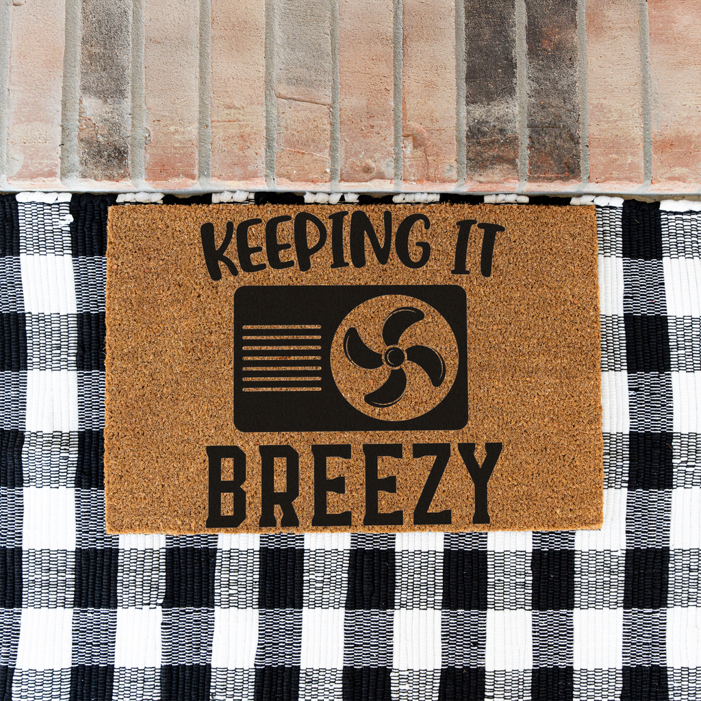 Keeping It Breezy HVAC Coir Doormat