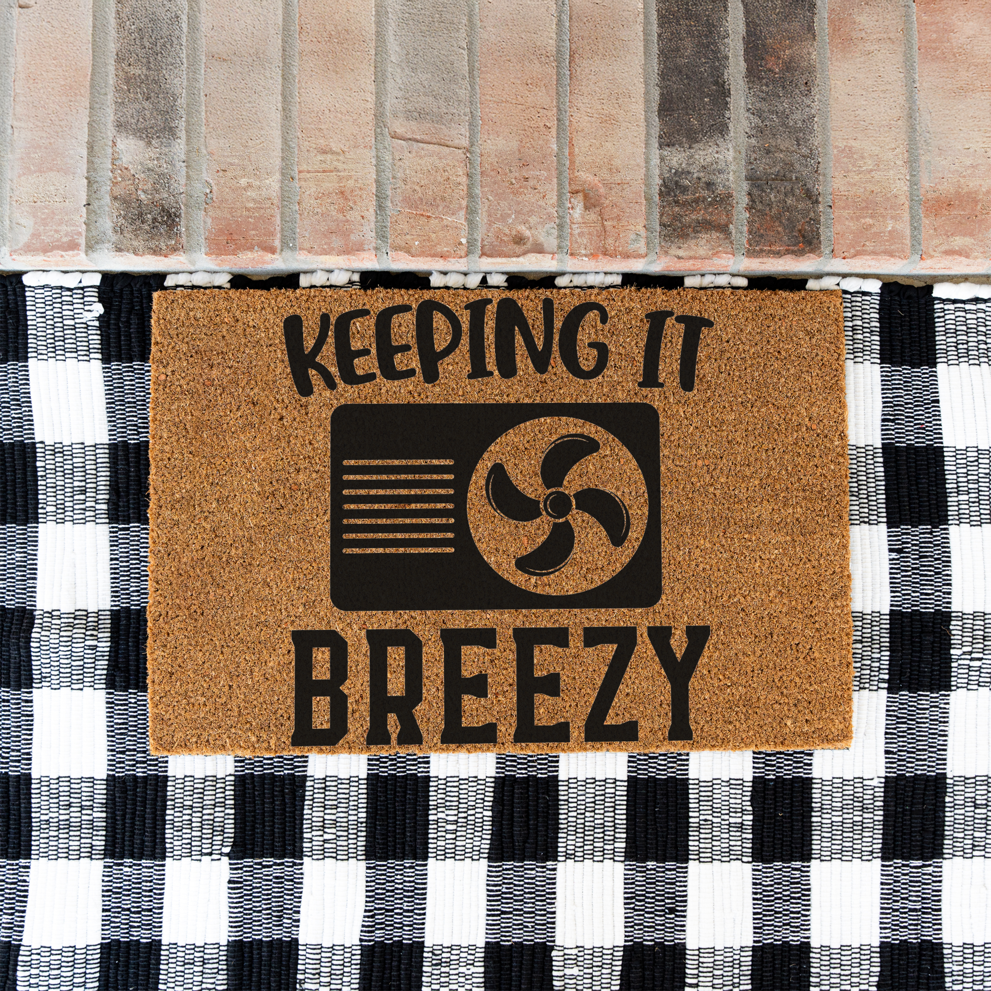 Keeping It Breezy HVAC Coir Doormat