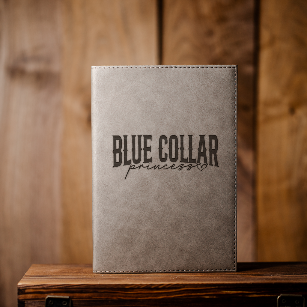 Blue Collar Princess Engraved Leather Journal