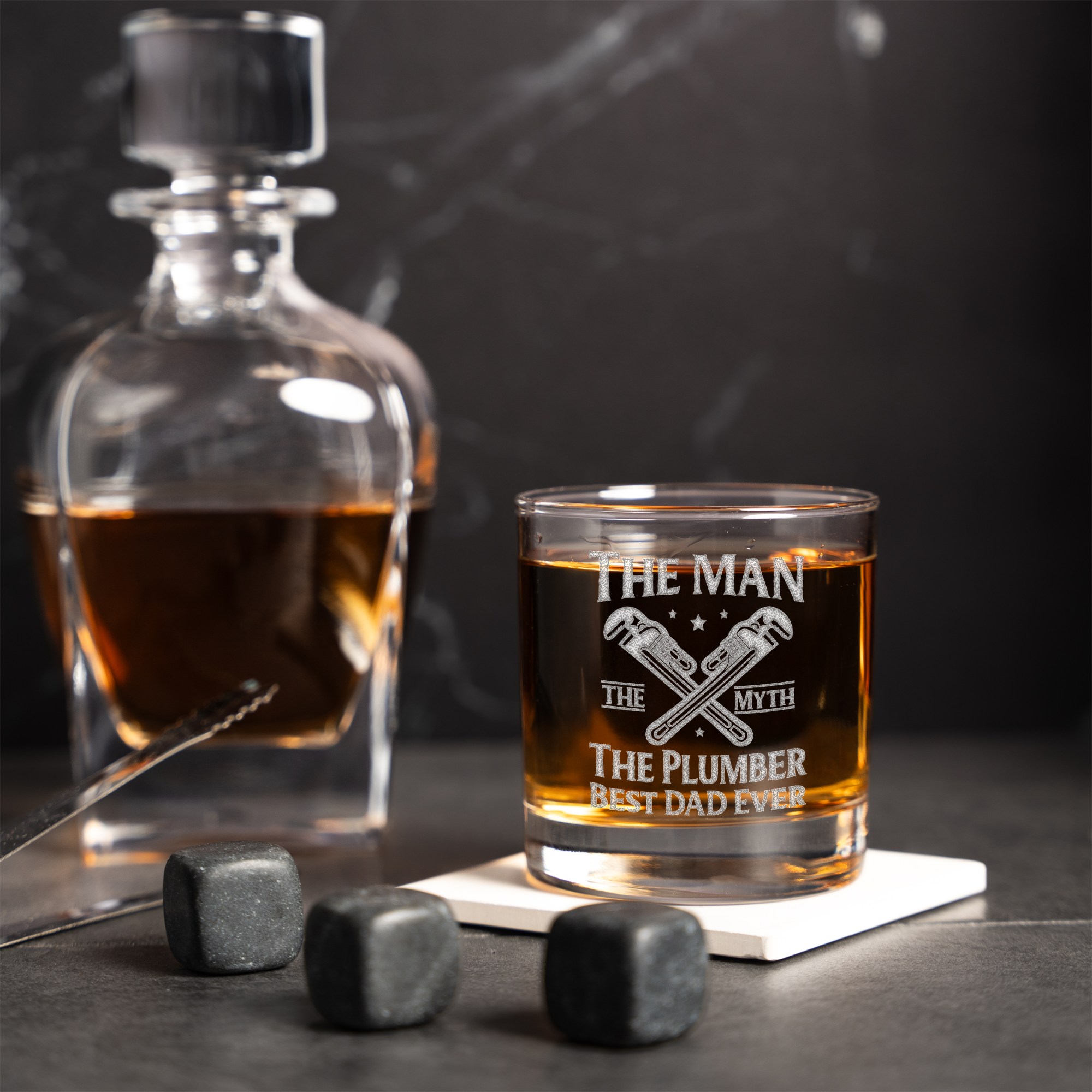 Plumber Design Best Dad Ever Whiskey Glass