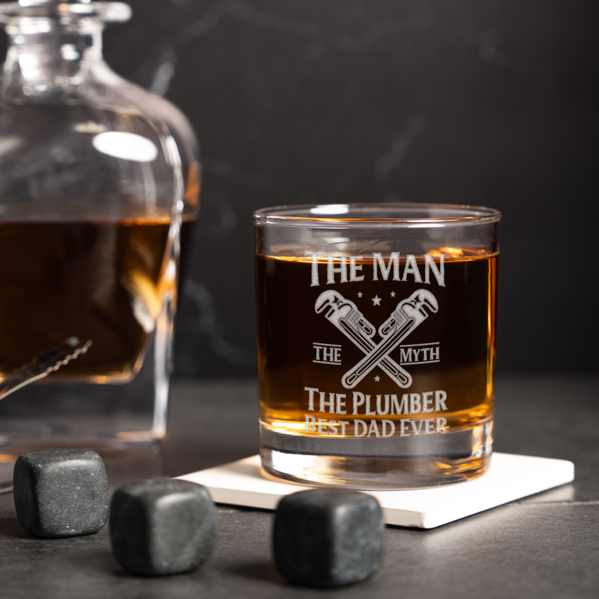 Plumber Design Best Dad Ever Whiskey Glass