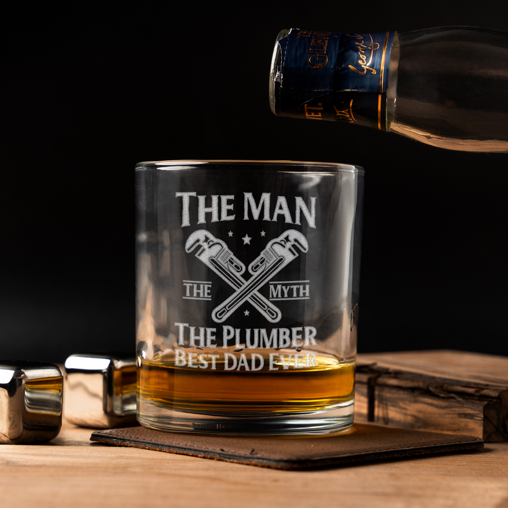 Plumber Design Best Dad Ever Whiskey Glass