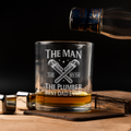 Plumber Design Best Dad Ever Whiskey Glass